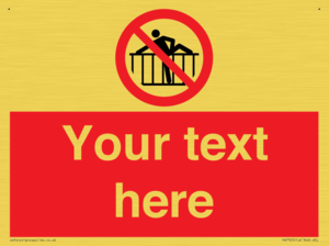 Custom prohibition do not cross barrier